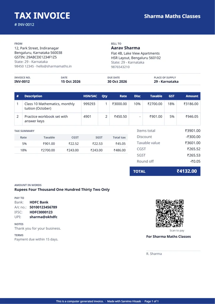 corporate invoice template